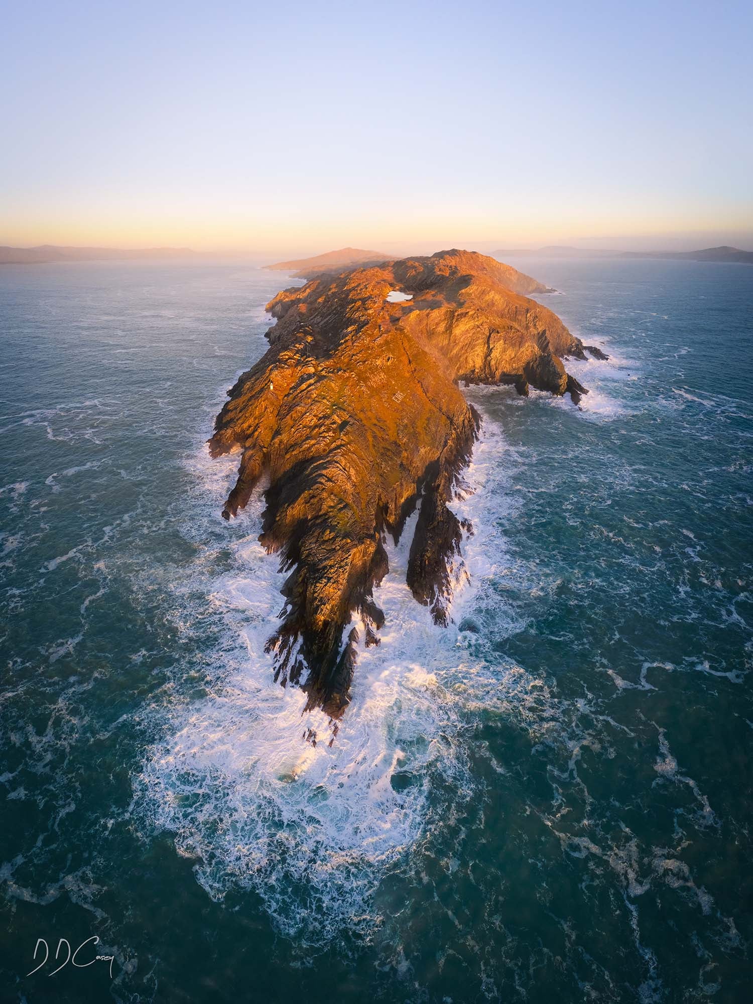 Sheeps head peninsula at golden hour during a summer evening, showcasing its natural beauty and isolation.